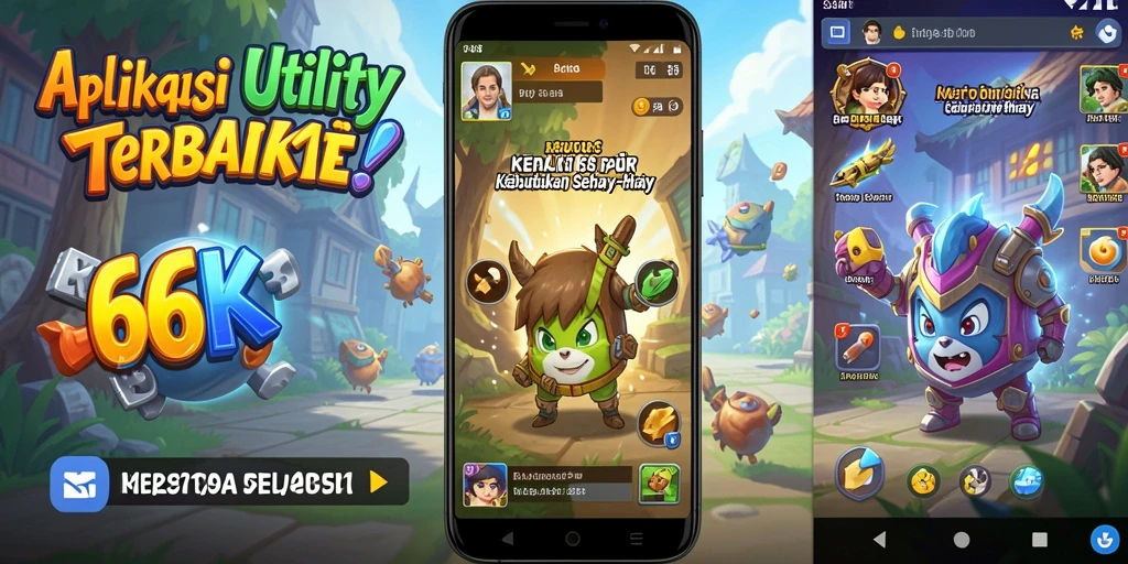Tampilan aplikasi 66K yang sederhana dan fungsional.