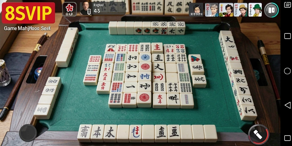 Tampilan gameplay menarik dari 8SVIP dengan desain Mahjong yang indah.