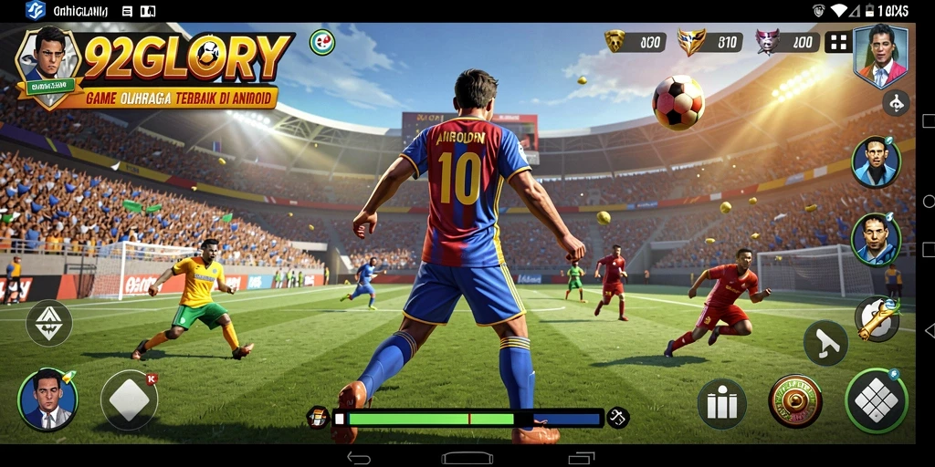 Tampilan gameplay seru dalam game 92GLORY dengan aksi olahraga.