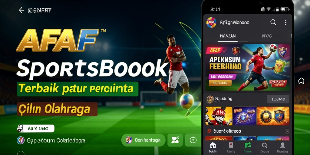 Tangkapan layar AFAF menampilkan layar taruhan olahraga yang interaktif.