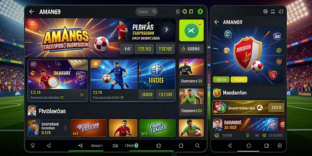 Tampilan grafik menarik dari gameplay Sportsbook AMAN69.