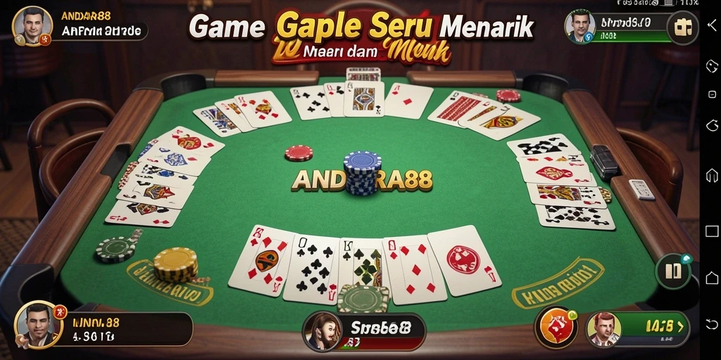 Screenshot gameplay seru dari ANDARA88 yang menampilkan permainan Gaple.