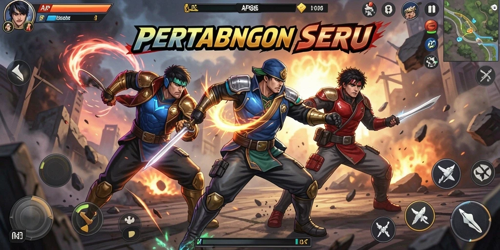 Tangkapan layar AP686 menampilkan aksi berapi-api dalam pertarungan yang mendebarkan.