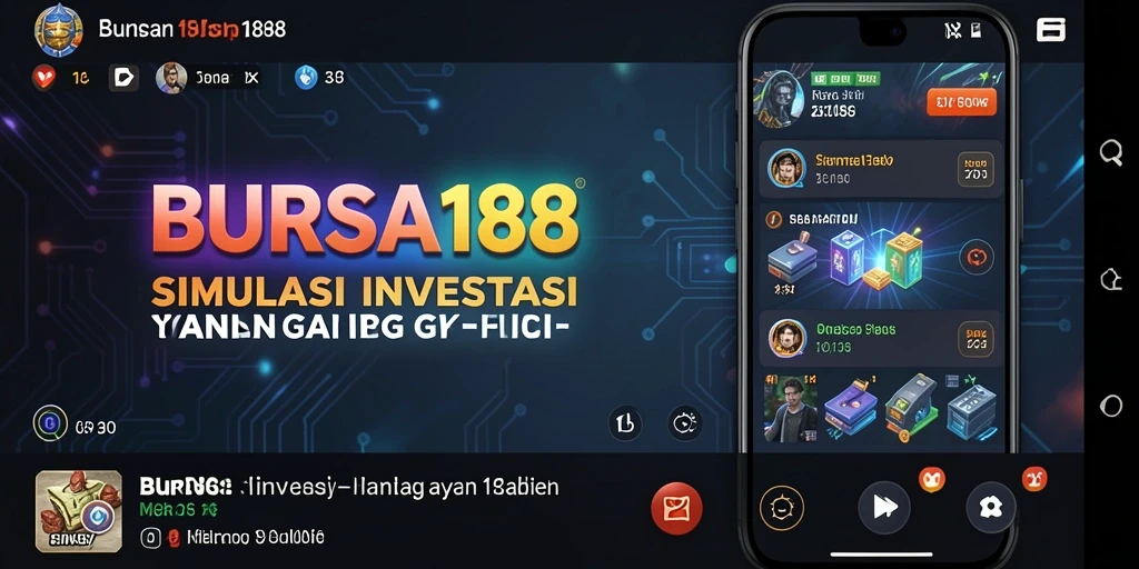 Screenshot gameplay BURSA188 dengan elemen simulasi menyerupai investasi nyata.