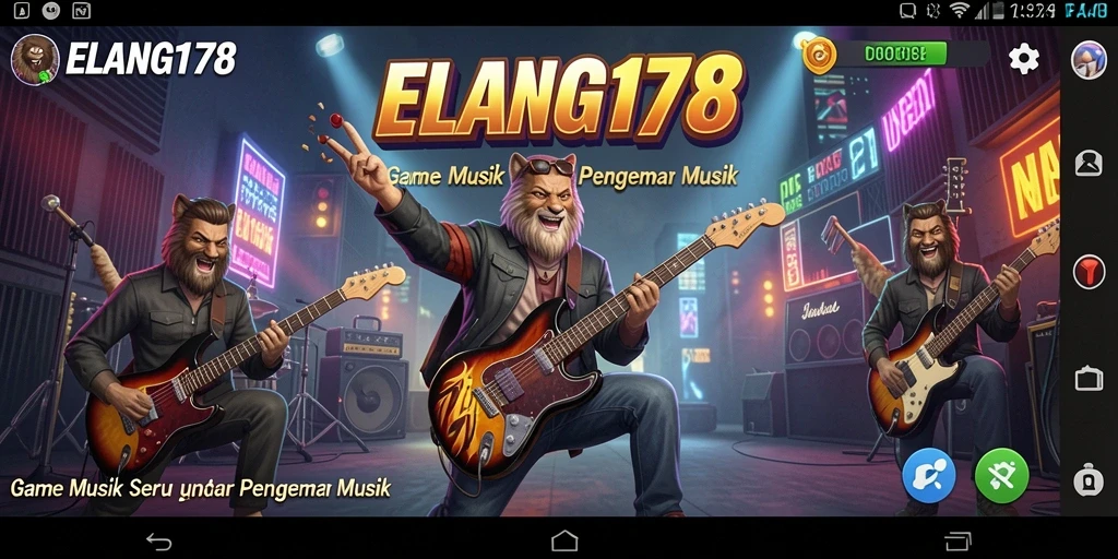 Tampilan gameplay ELANG178 yang mendebarkan dan penuh musik.