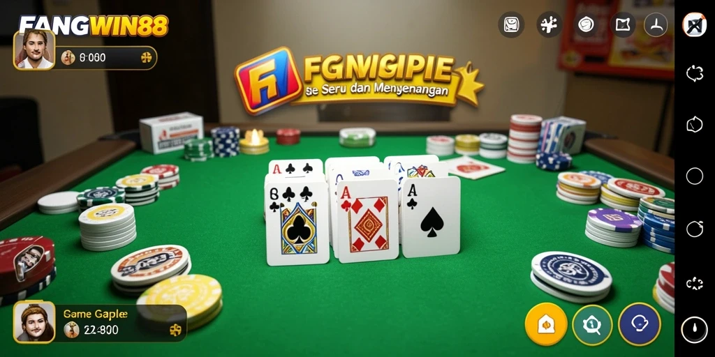 Gameplay seru Gaple di aplikasi FANGWIN88 yang menarik.