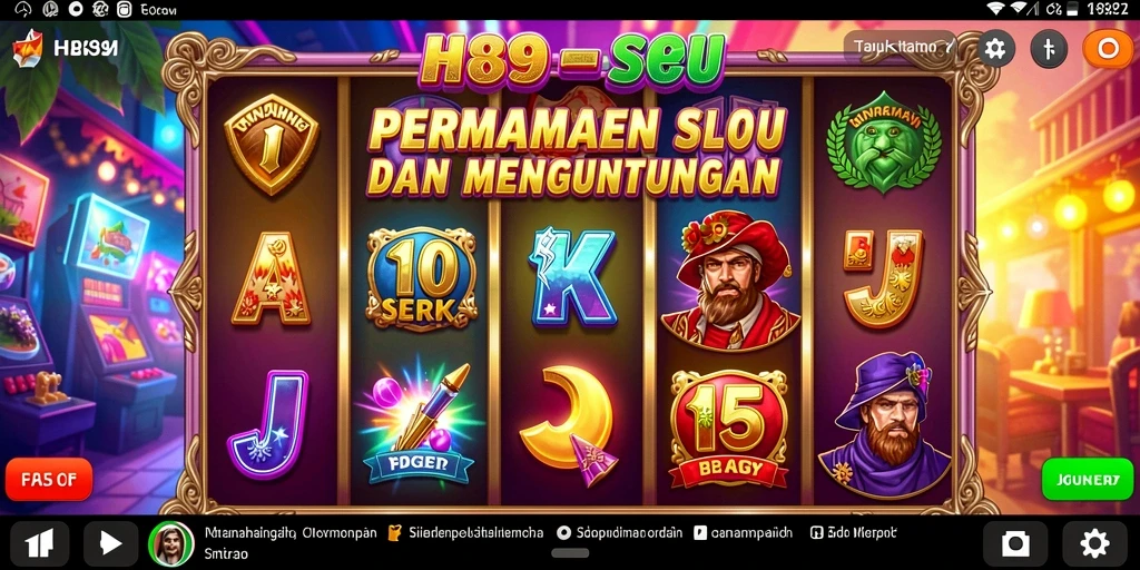 Tampilan gameplay H89 yang penuh warna dan menarik saat bermain Slot.
