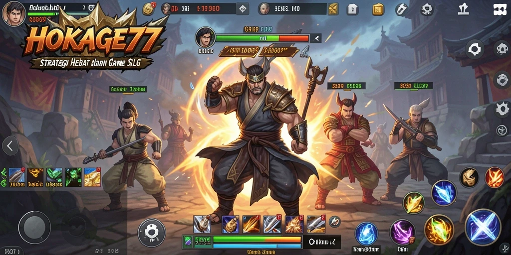 Tangkapan layar yang menunjukkan aksi pertempuran epik di HOKAGE77.