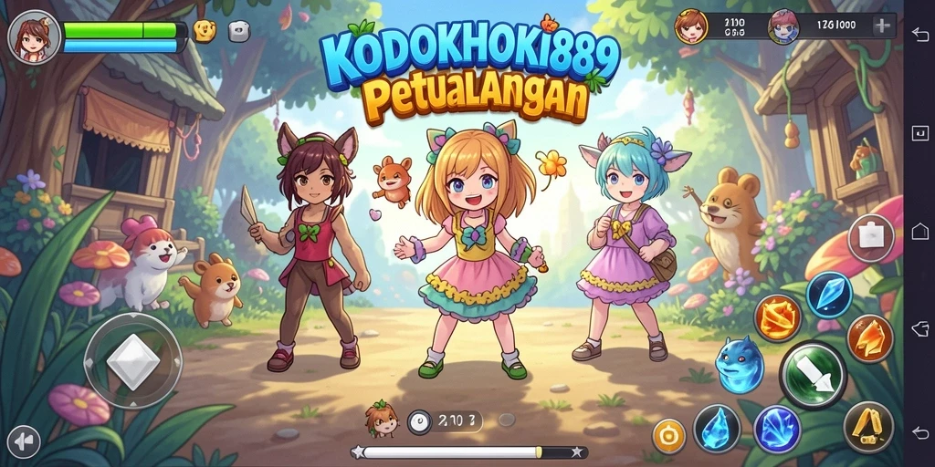 Screenshot gameplay KODOKHOKI889 menampilkan karakter Anime yang menawan.