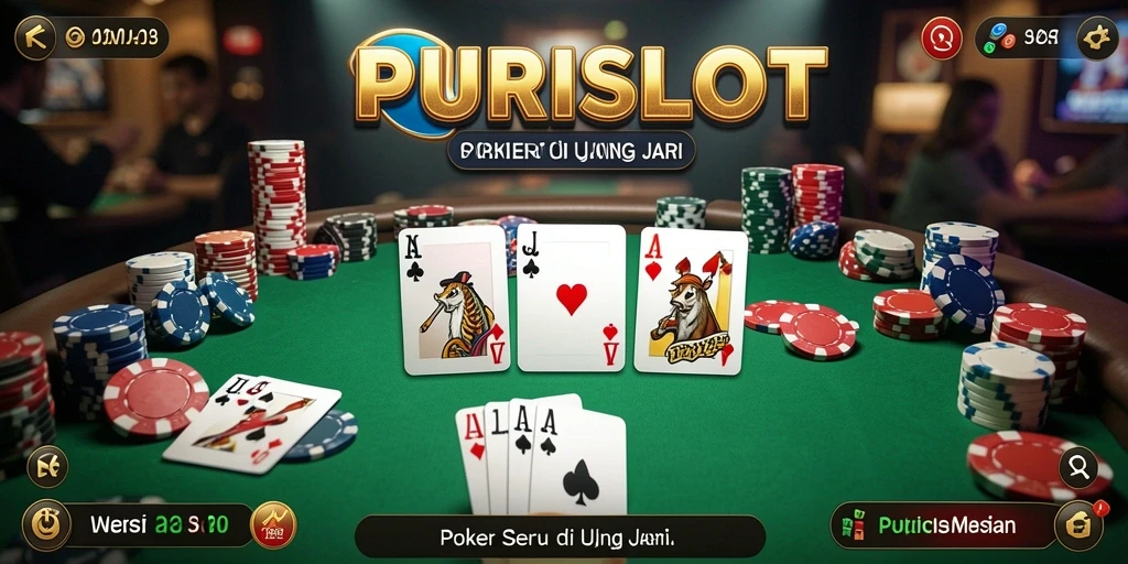 Tampilan gameplay poker yang mendebarkan di PURISLOT.