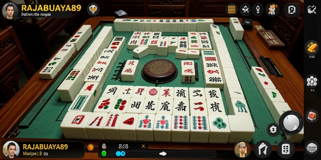 Screenshot gameplay RAJABUAYA89 menunjukkan tantangan Mahjong yang menakjubkan.