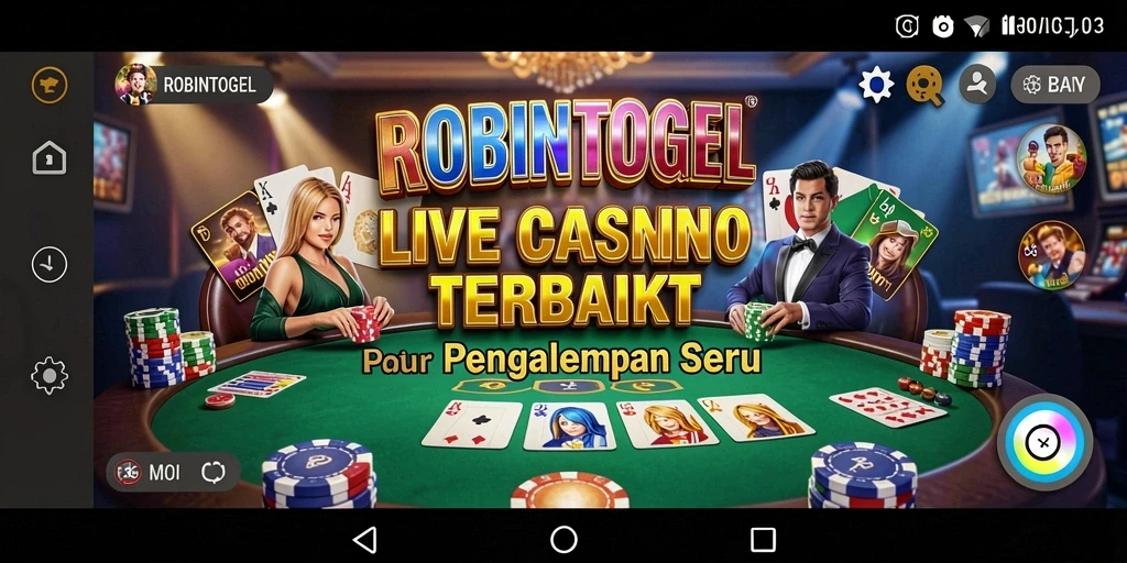 Tampilan seru permainan Live Casino di ROBINTOGEL.