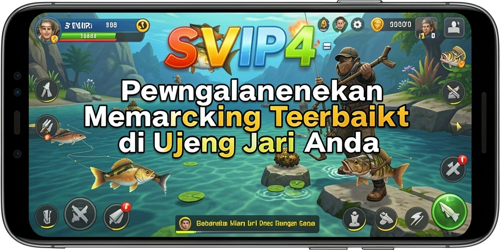 Cuplikan gameplay SVIP4 yang menunjukkan pengalaman memancing yang seru.