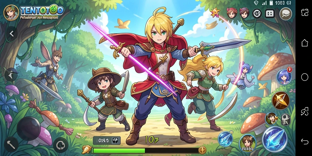 Tampilan seru dalam gameplay TENTOTO, penuh aksi dan petualangan.