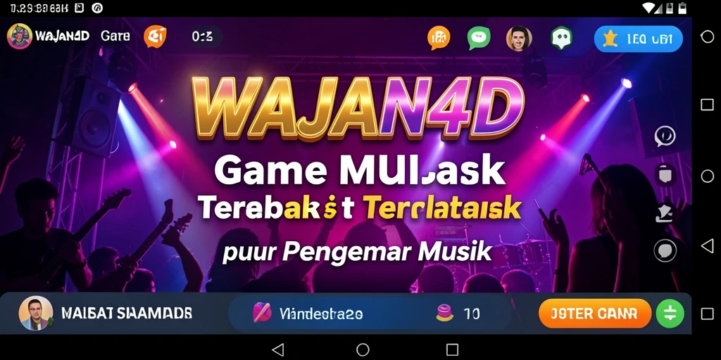 Tampilan gameplay seru WAJAN4D dengan alunan musik menarik.